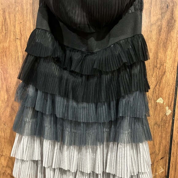 Black and gray Y2K raffle strapless party dress size Small - Picture 2 of 14